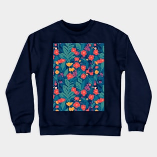 Flower Garden Seamless Pattern Crewneck Sweatshirt